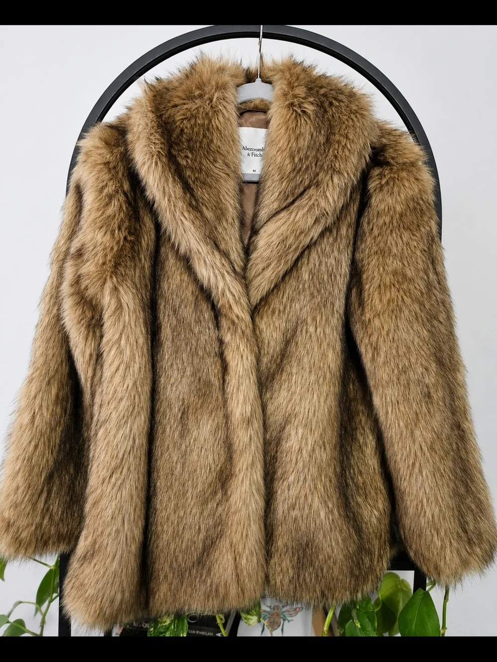 Shawl Collar Faux Fur Coat